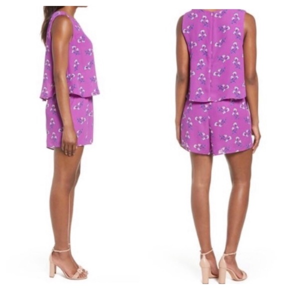 Gibson Dahlia Sleeveless Layered Romper NWT - XS - Picture 7 of 15